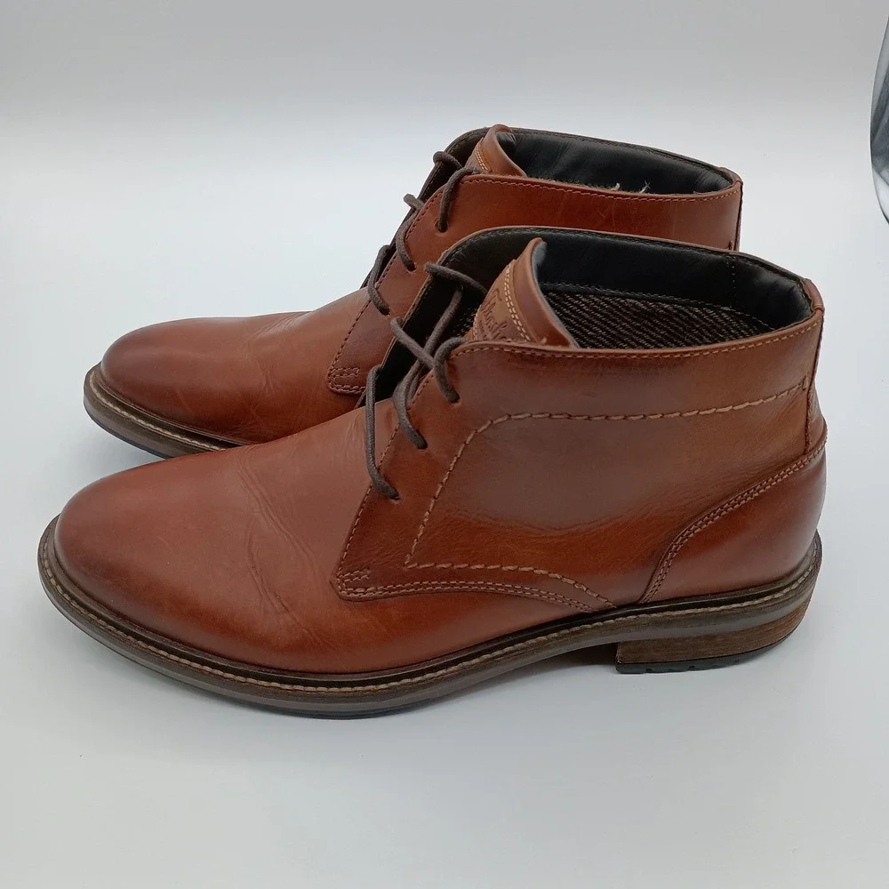 Florsheim Mens Brown‎ Leather Chukka Boots Lace Up Ankle Boots Size 8.5M